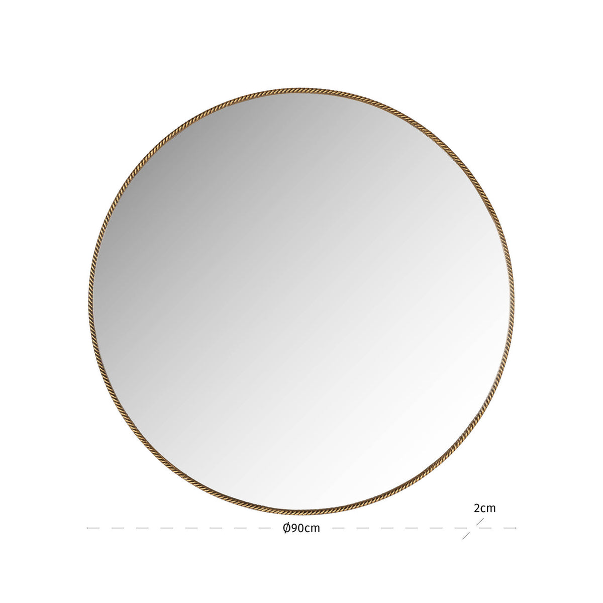 Mirror Lavinia gold 90Ø