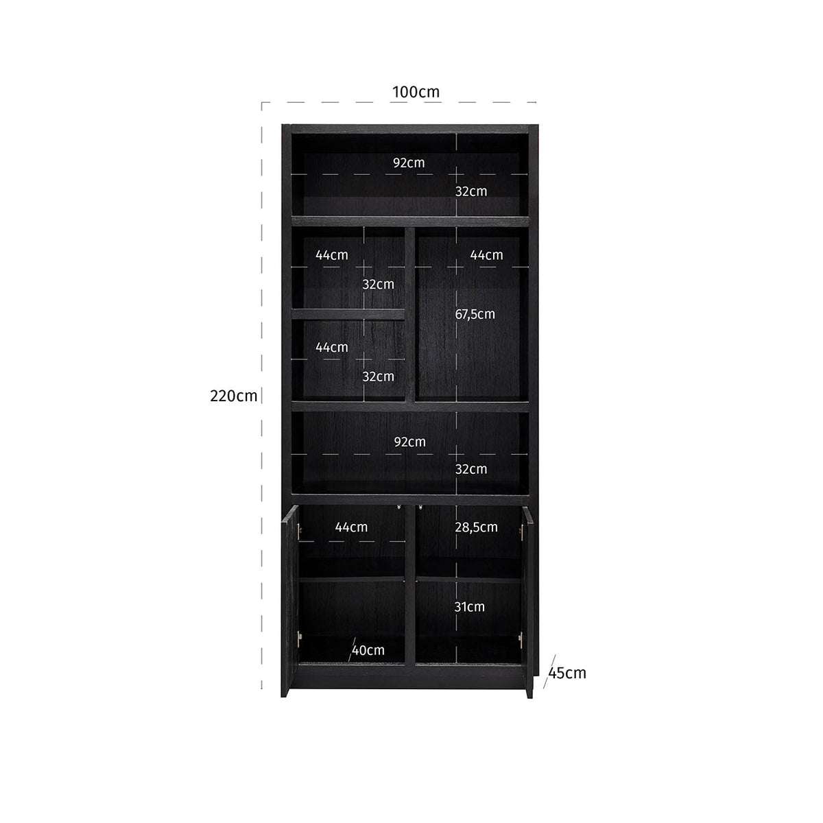 Display cabinet Oakura black 