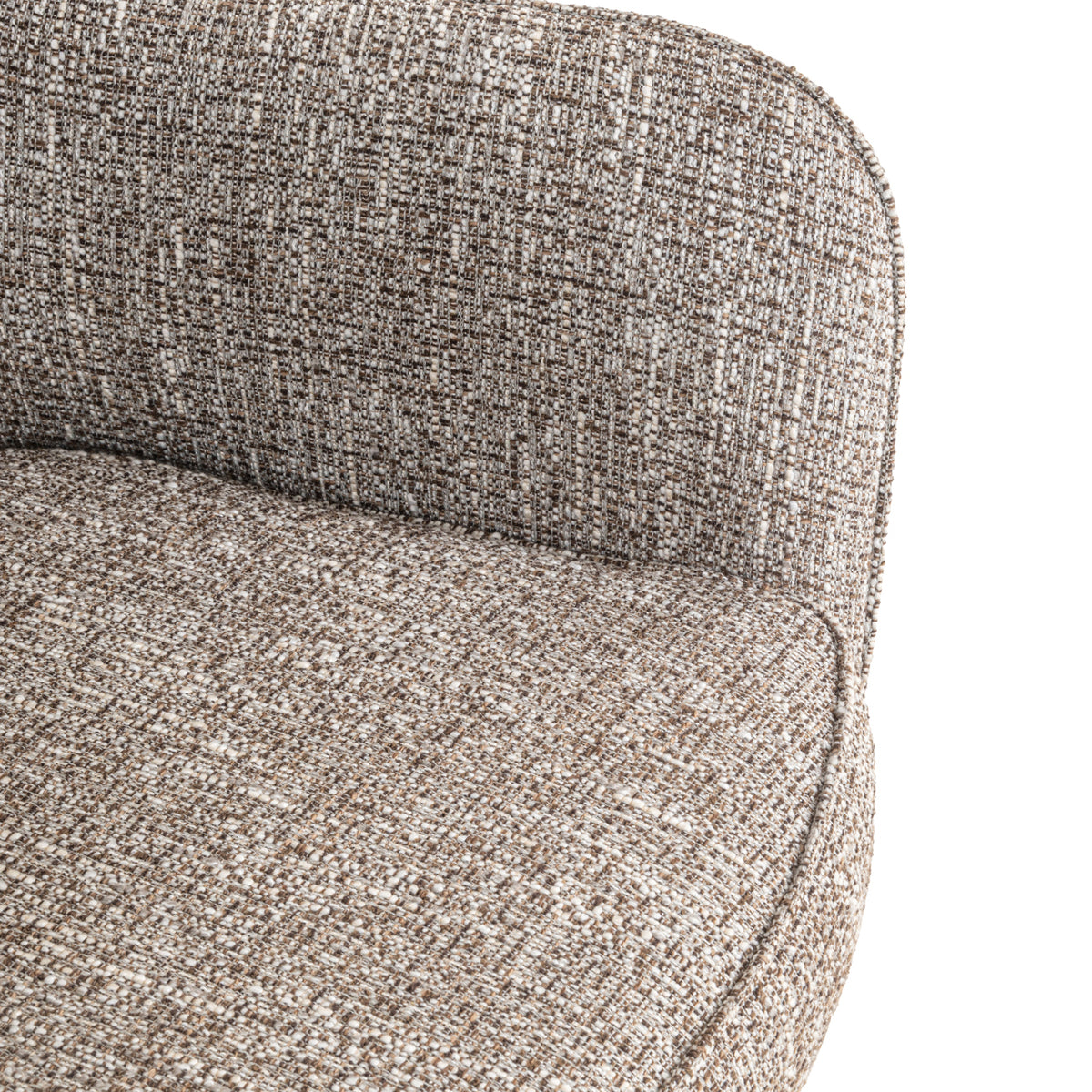 Dining chair Ginerva earth tweed swivel