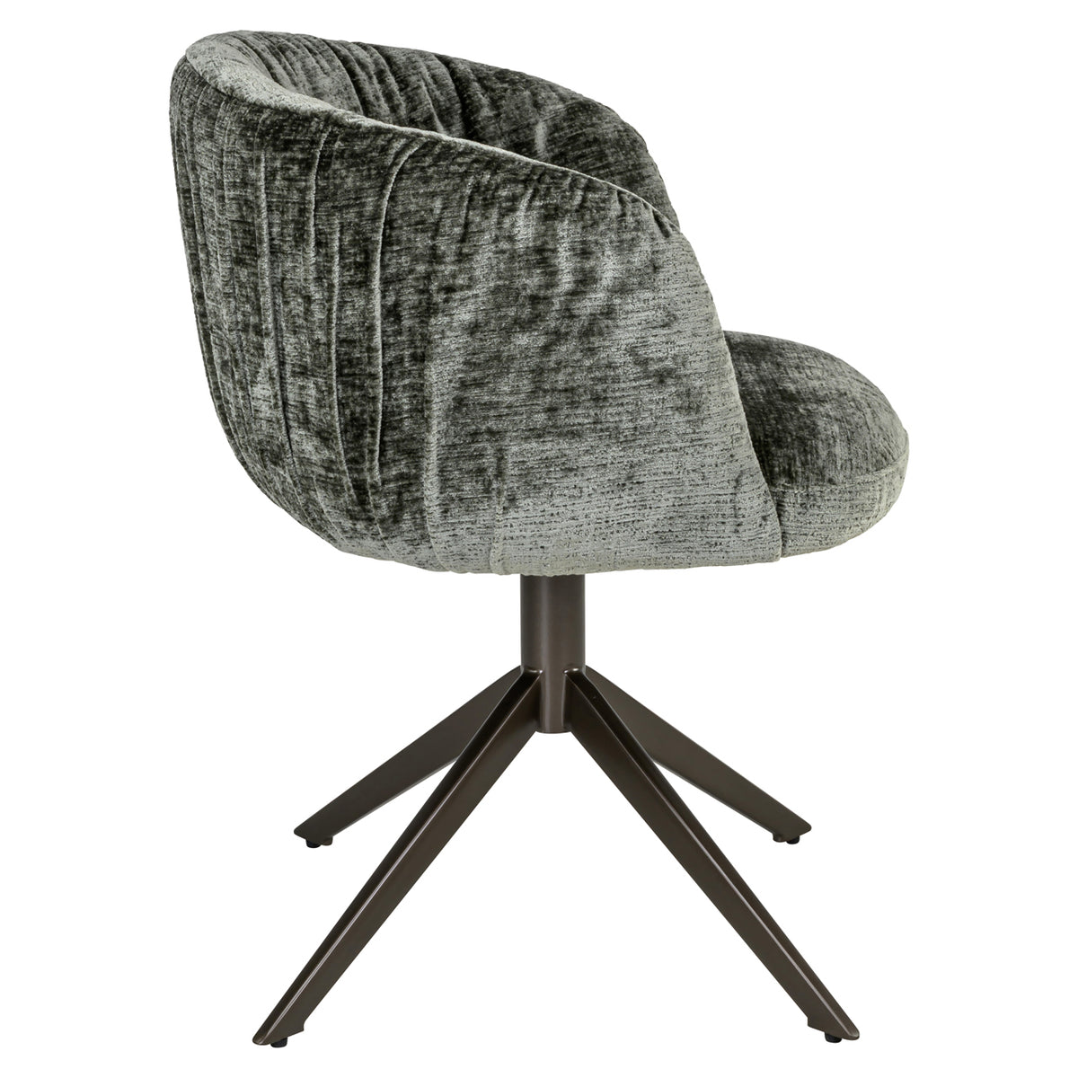 Dining chair Cassi sage chenille swivel