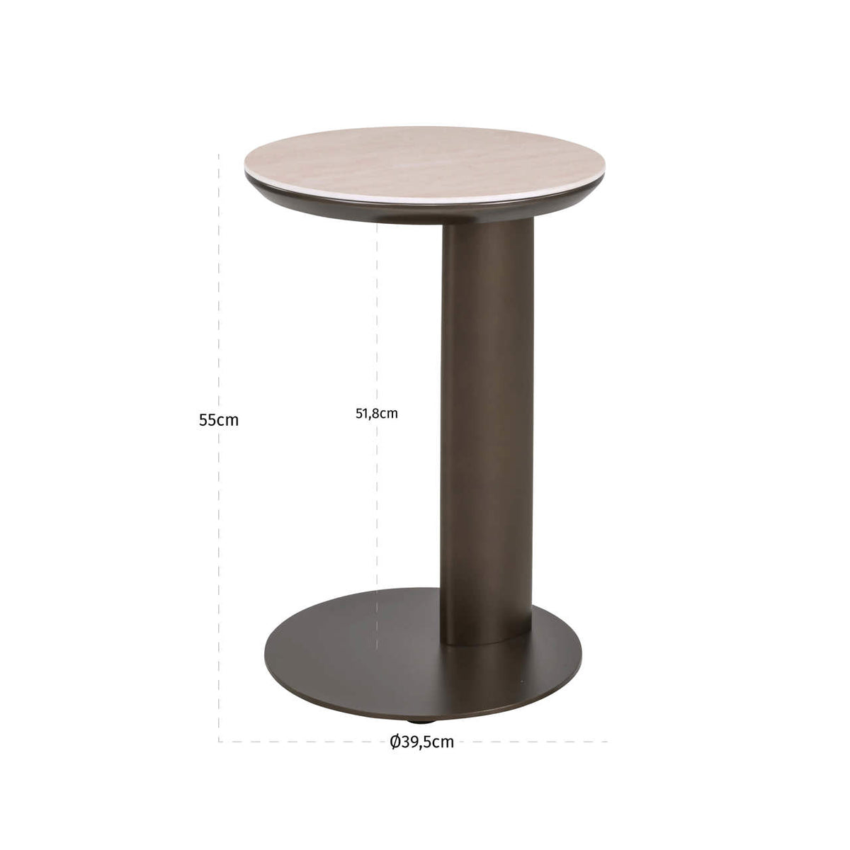 Sofa side table Ritz brown