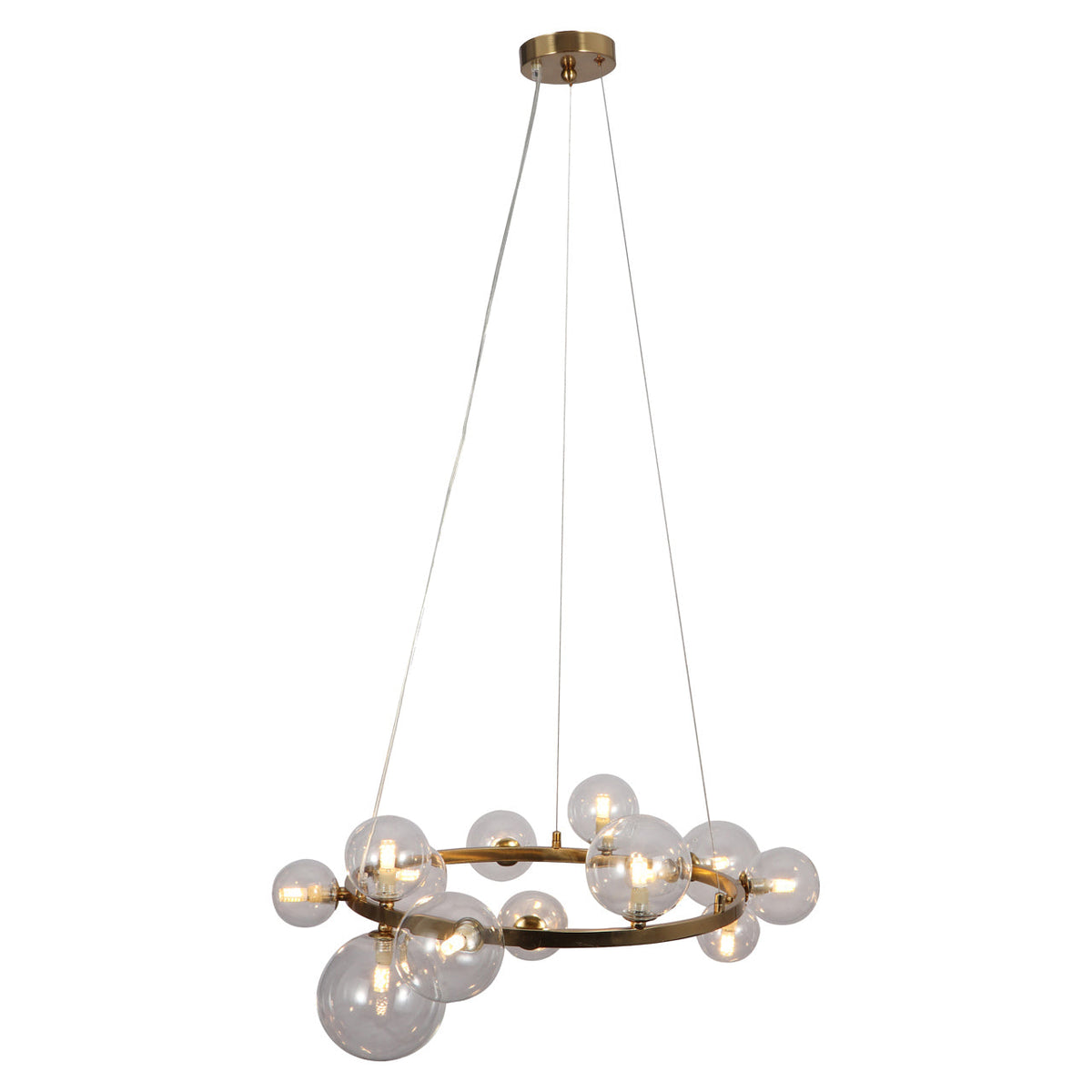 Chandelier Yosie brushed gold