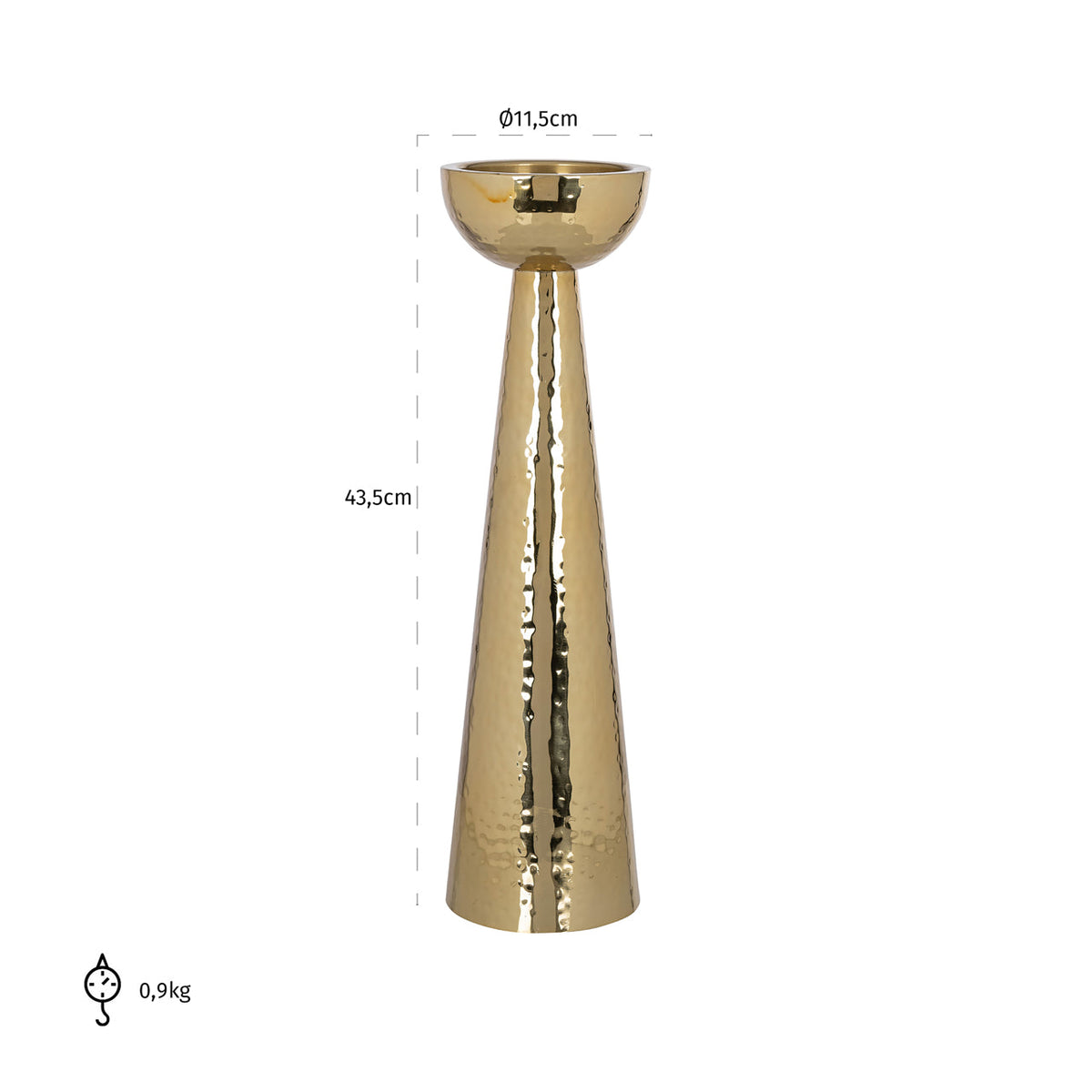 Candle holder Lizz gold large