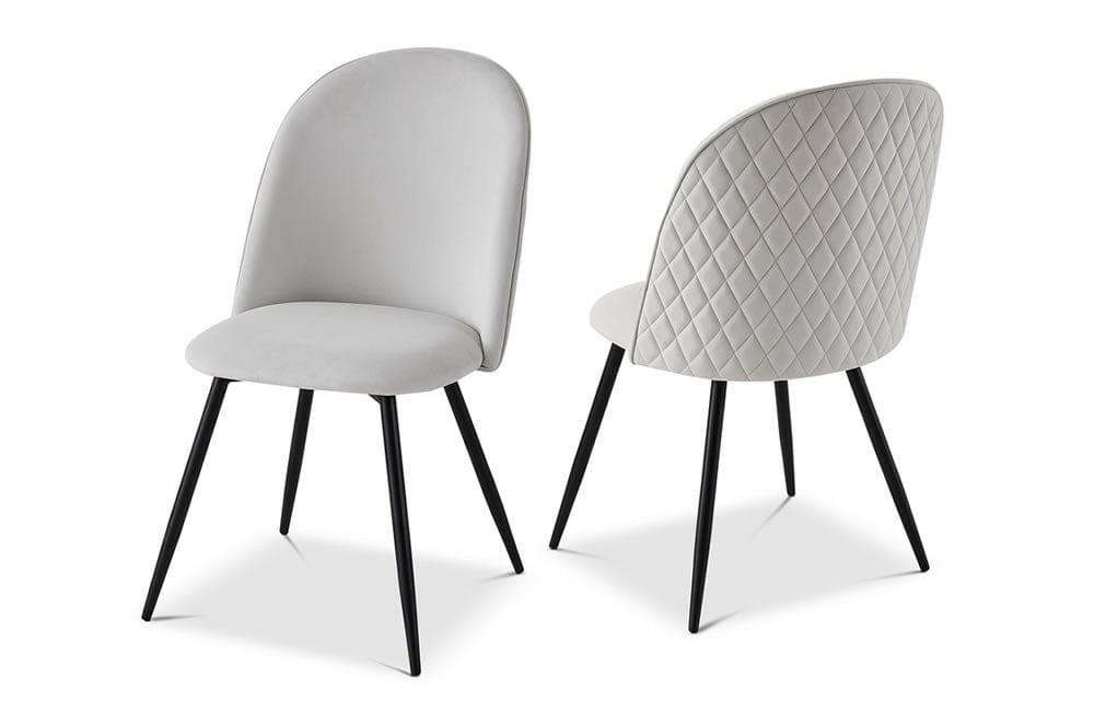 Soho Dining Chair Light Grey (Set of 2).