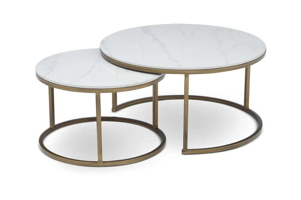 Soho Nested Coffee Table in White.