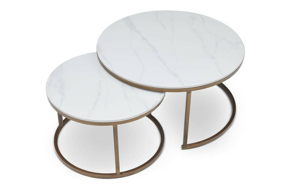 Soho Nested Coffee Table in White.