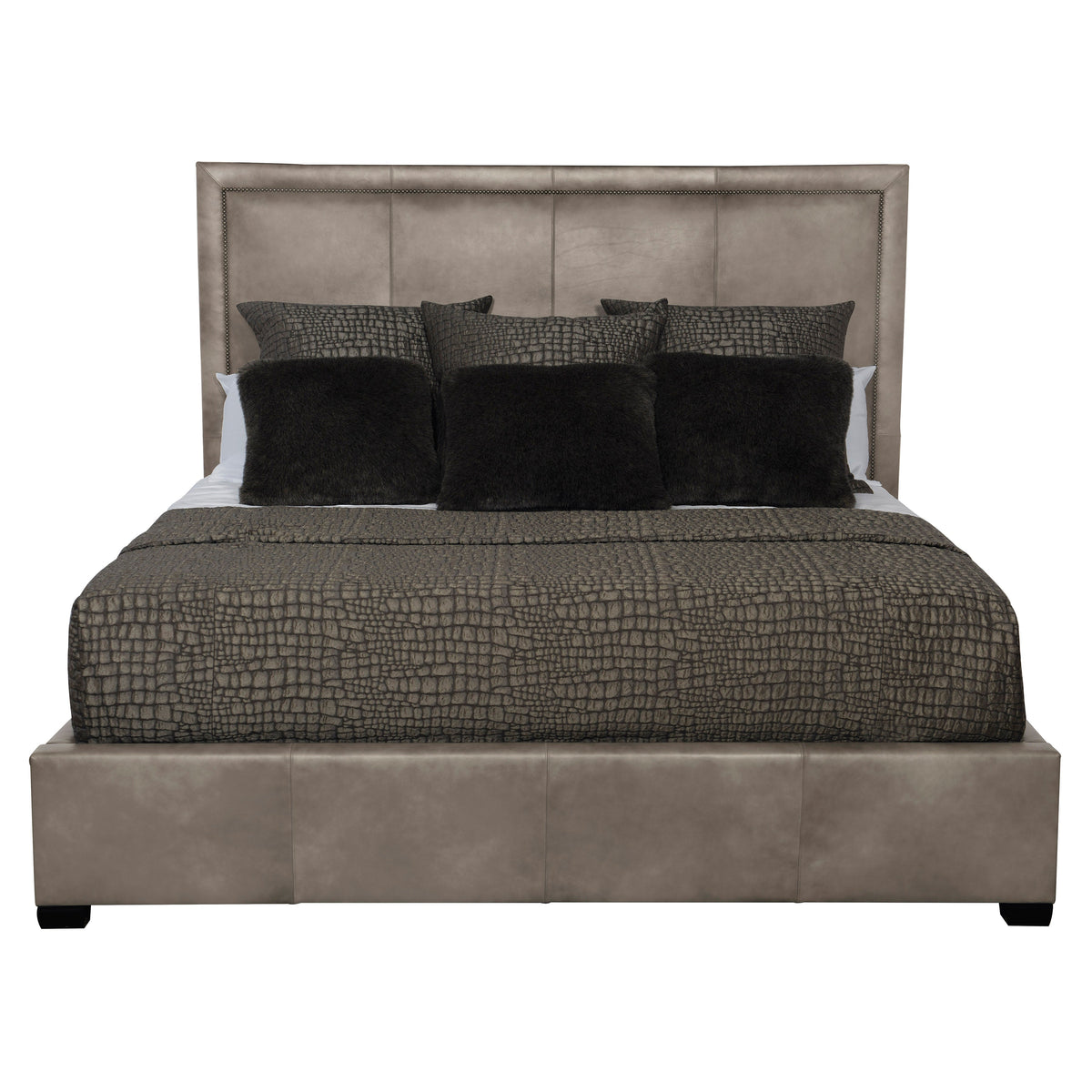 Bernhardt Sleeping Morgan Leather Panel Bed House of Isabella UK