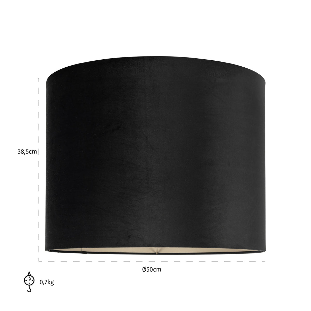 Lampshade Maddy black 50Ø