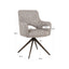 Dining chair Ginerva earth tweed swivel