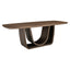 Dining table Windsor walnut 230 brass base