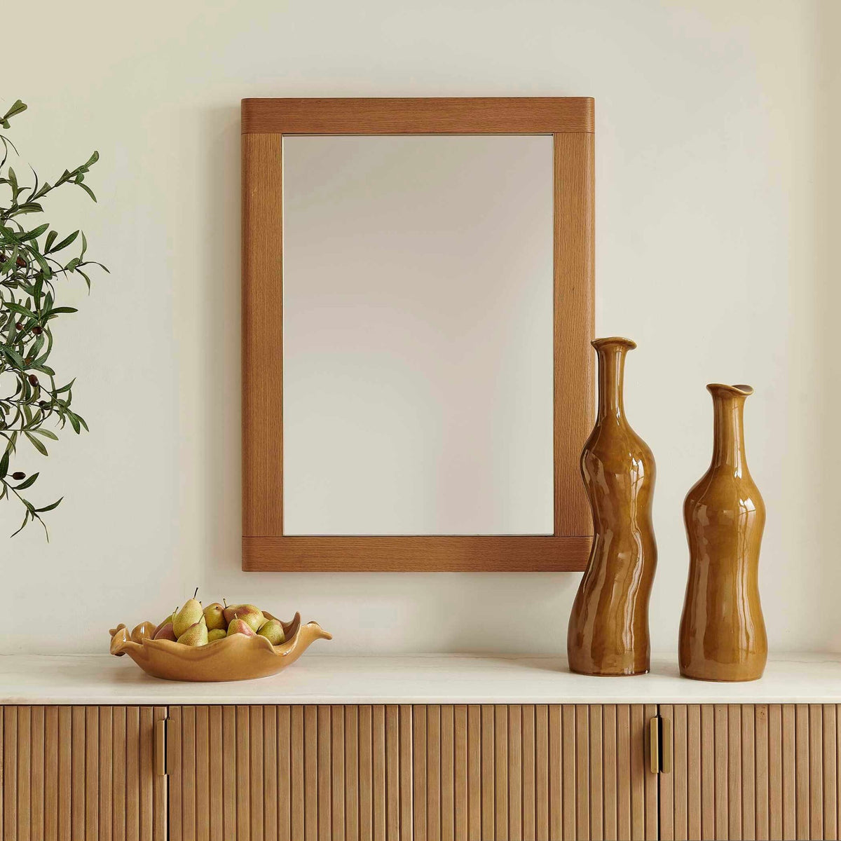 Bishop Gunstock Oak Mirror