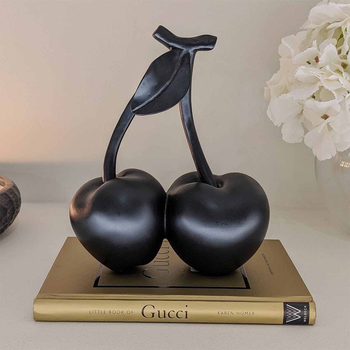 Black Decorative Cherry Ornament