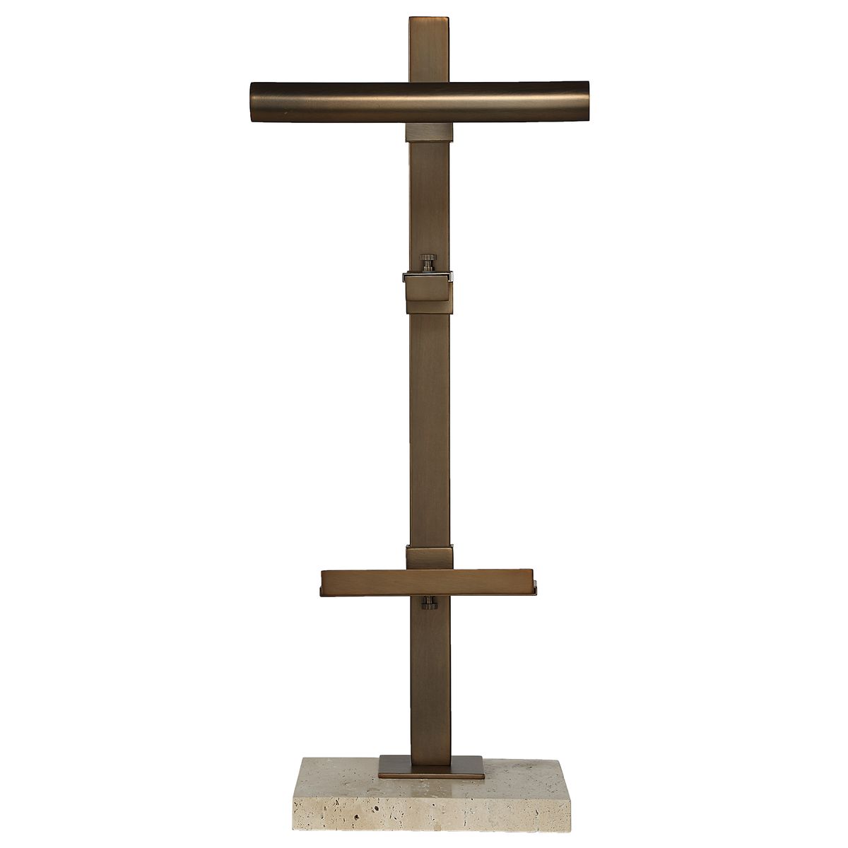 Lean On Me Lighted Easel in Travertine/Bronze