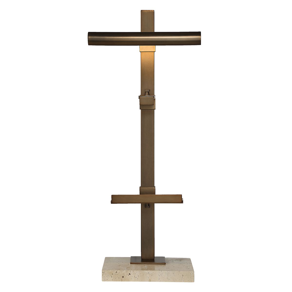 Lean On Me Lighted Easel in Travertine/Bronze