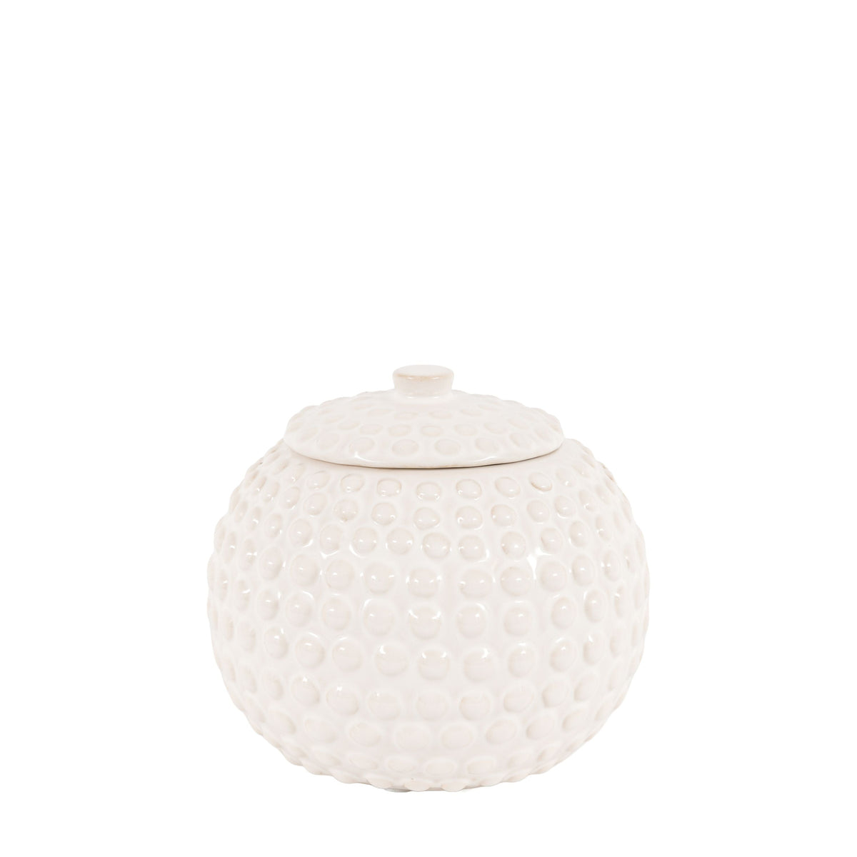 Bodhi Accessories Alba Beaded Trinket Jar White Large House of Isabella UK