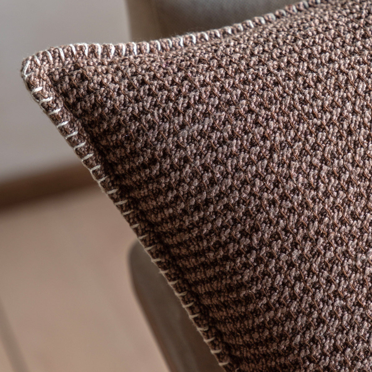 Bodhi Accessories Alder Textured Cushion Brown House of Isabella UK