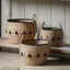 Bodhi Accessories Alid Baskets Natural & Black Set of 3 House of Isabella UK