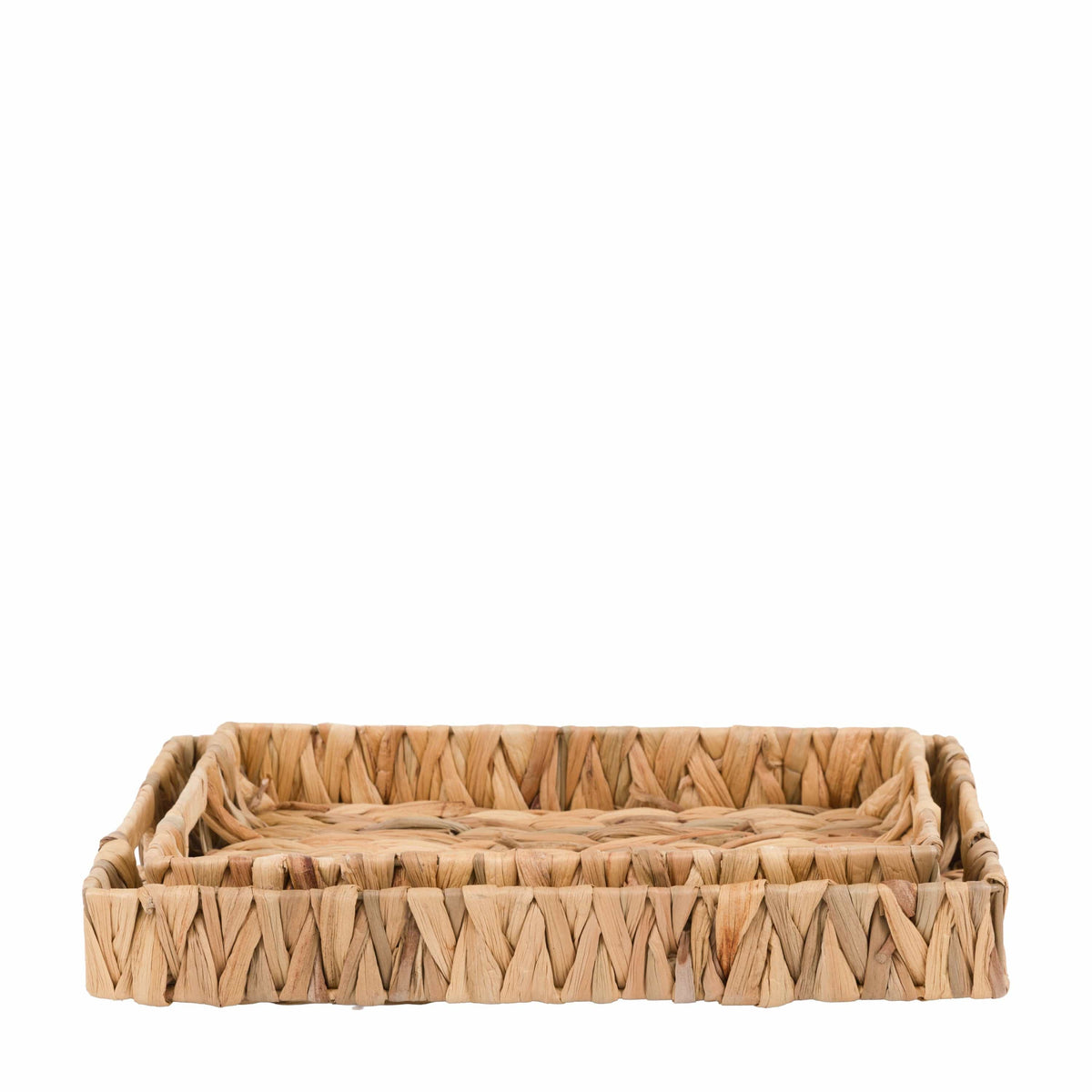 Bodhi Accessories Alma Woven Rectangle Trays Natural Set of 2 House of Isabella UK