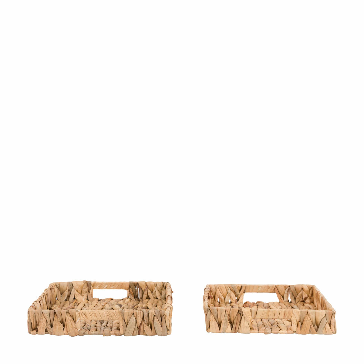 Bodhi Accessories Alma Woven Rectangle Trays Natural Set of 2 House of Isabella UK