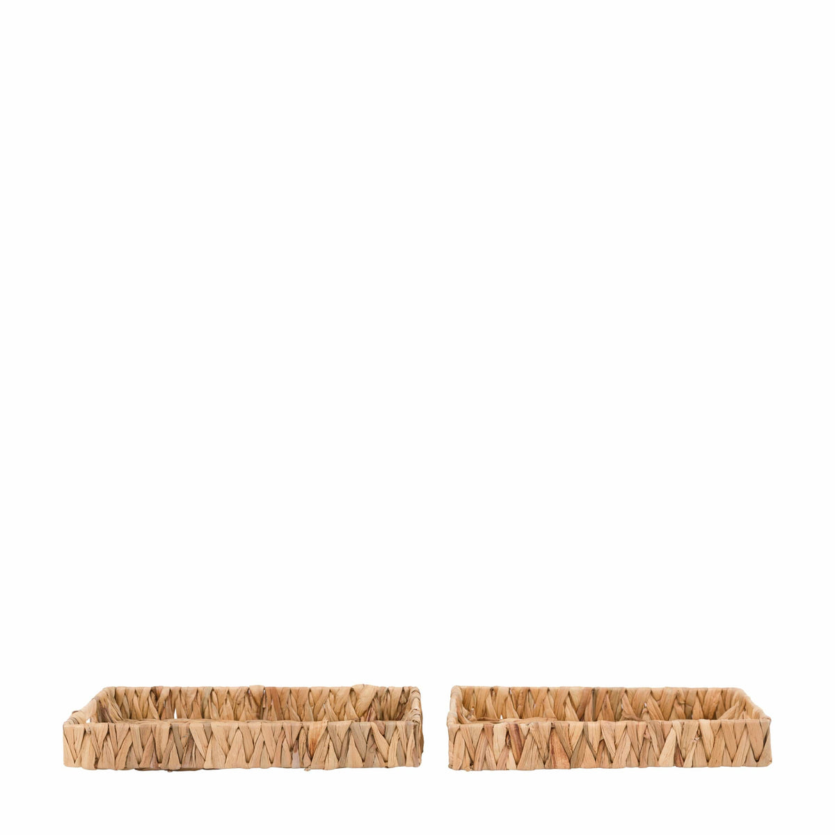 Bodhi Accessories Alma Woven Rectangle Trays Natural Set of 2 House of Isabella UK