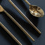 Bodhi Accessories Alora Cutlery Gold Set of 16 House of Isabella UK