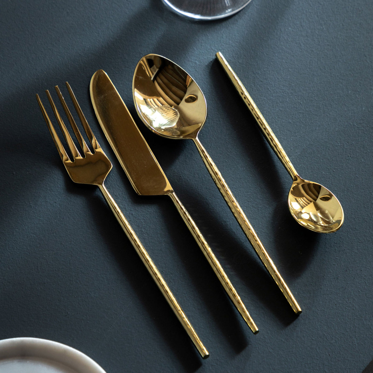 Bodhi Accessories Alora Cutlery Gold Set of 16 House of Isabella UK