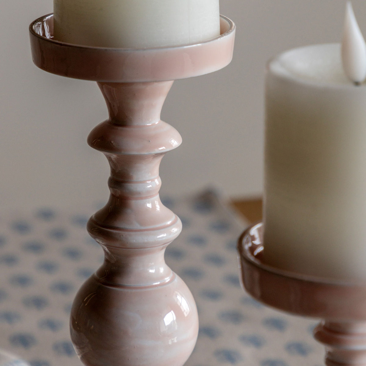 Bodhi Accessories Alzira Candlesticks Pink Set of 2 House of Isabella UK