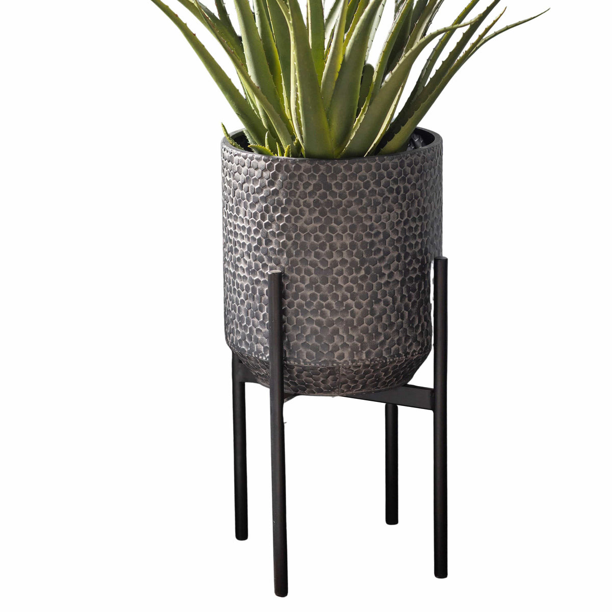 Angerton Metal Planter Black Large.
