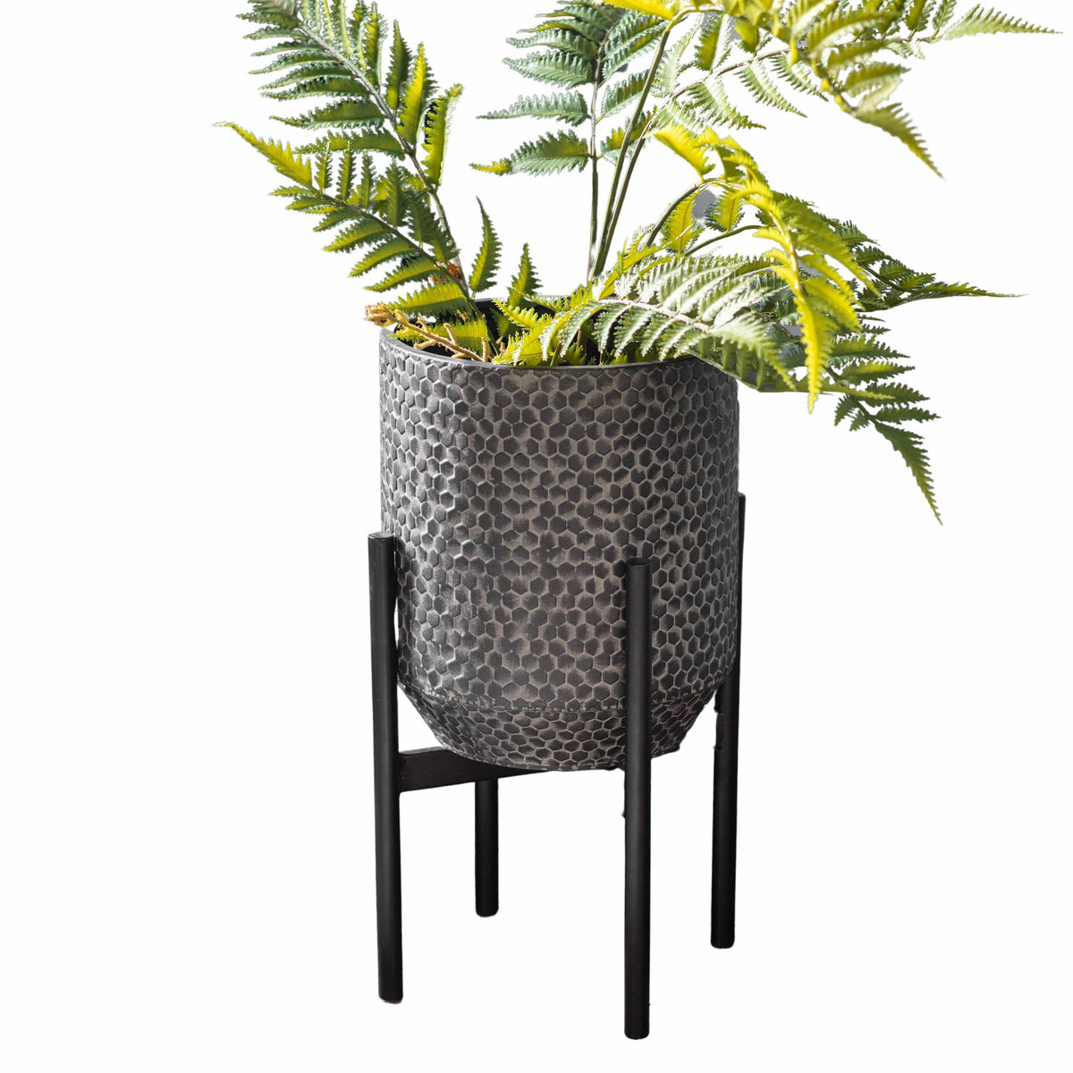 Angerton Metal Planter Black Small.