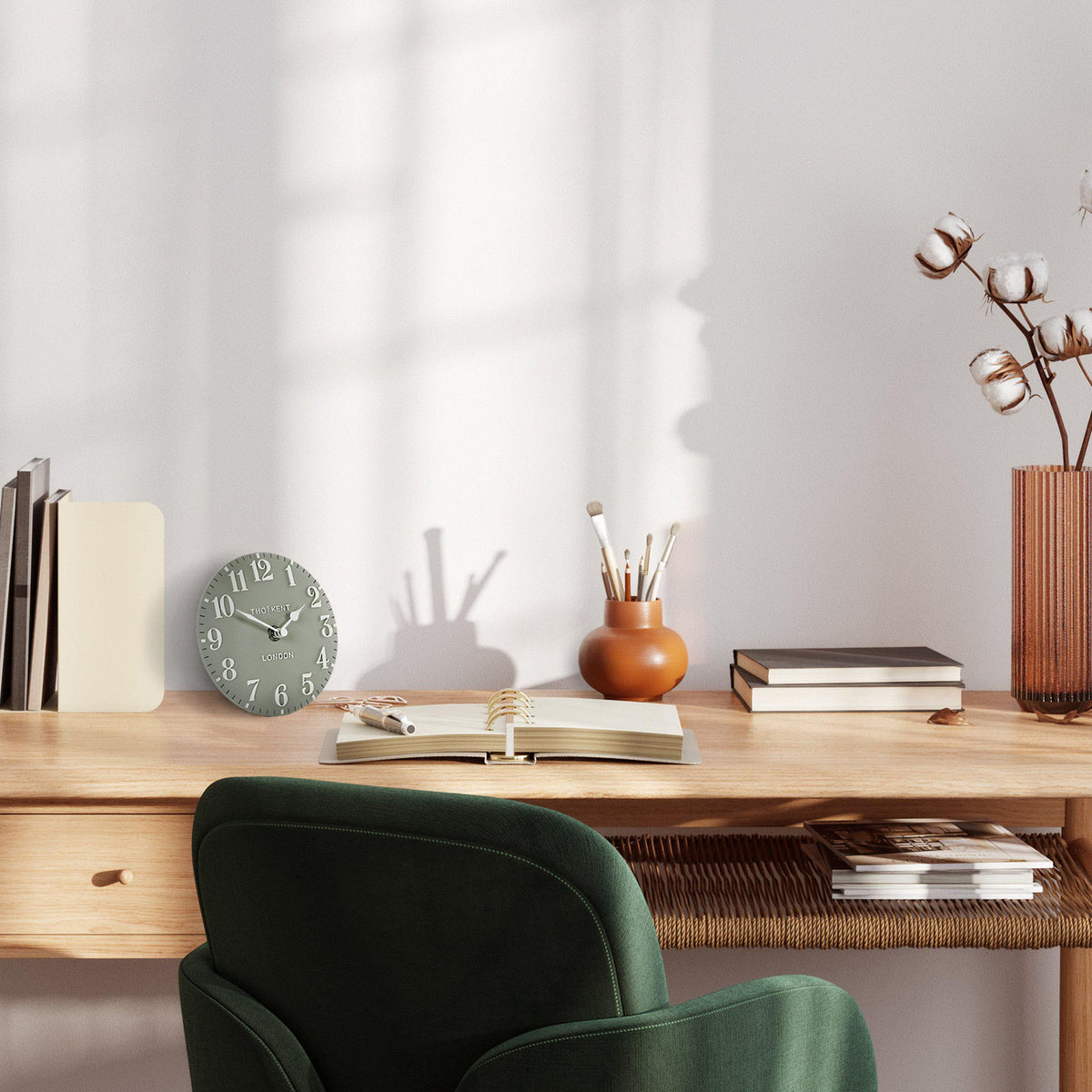 Bodhi Accessories Arabic Mantel Clock Seagrass House of Isabella UK