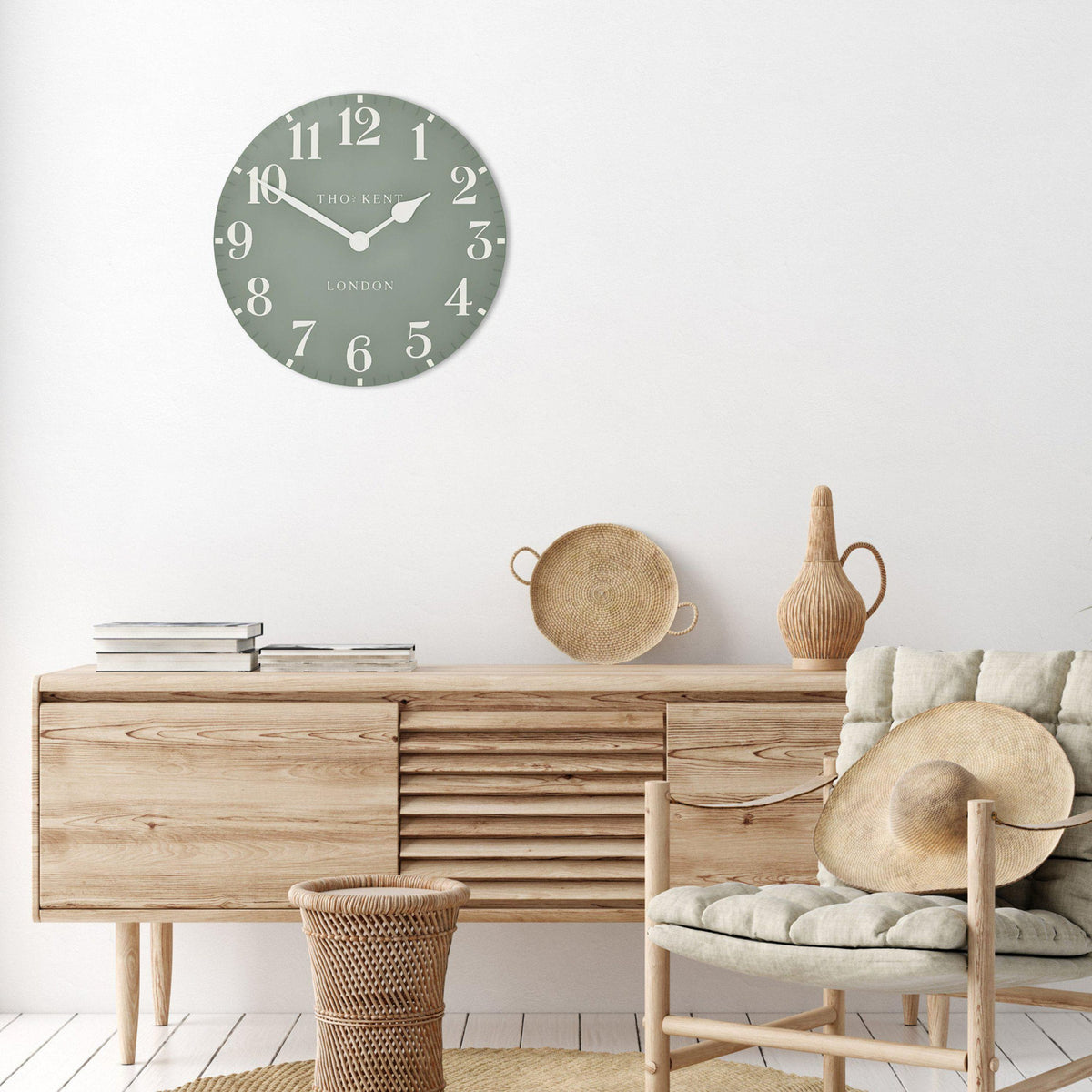 Bodhi Accessories Arabic Wall Clock Seagrass House of Isabella UK