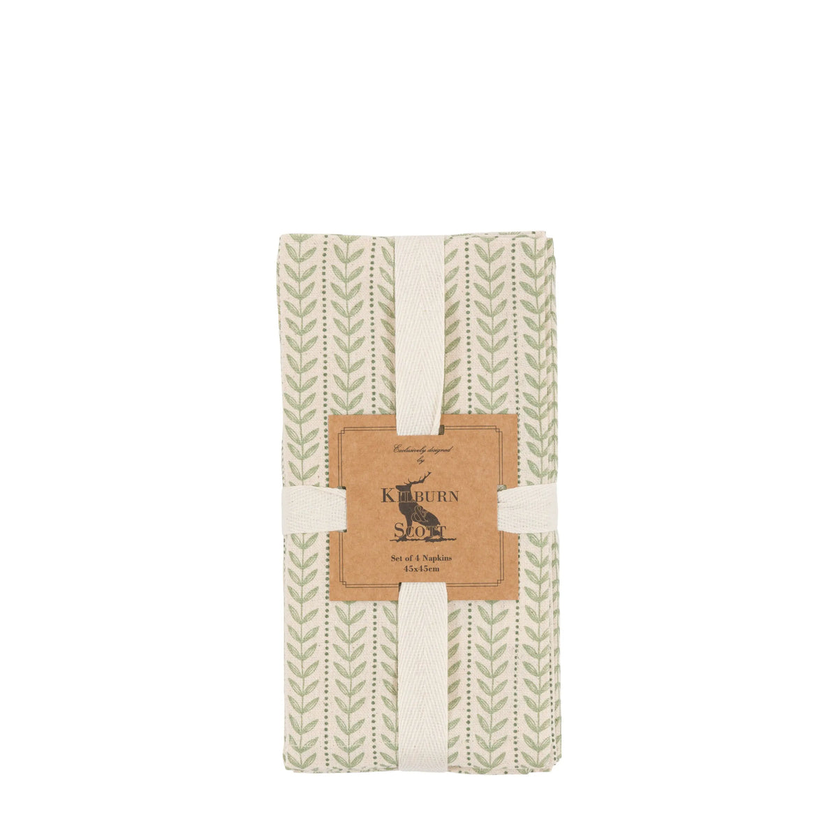 Bodhi Accessories Arbor Leaf Napkins Natural 4pk House of Isabella UK