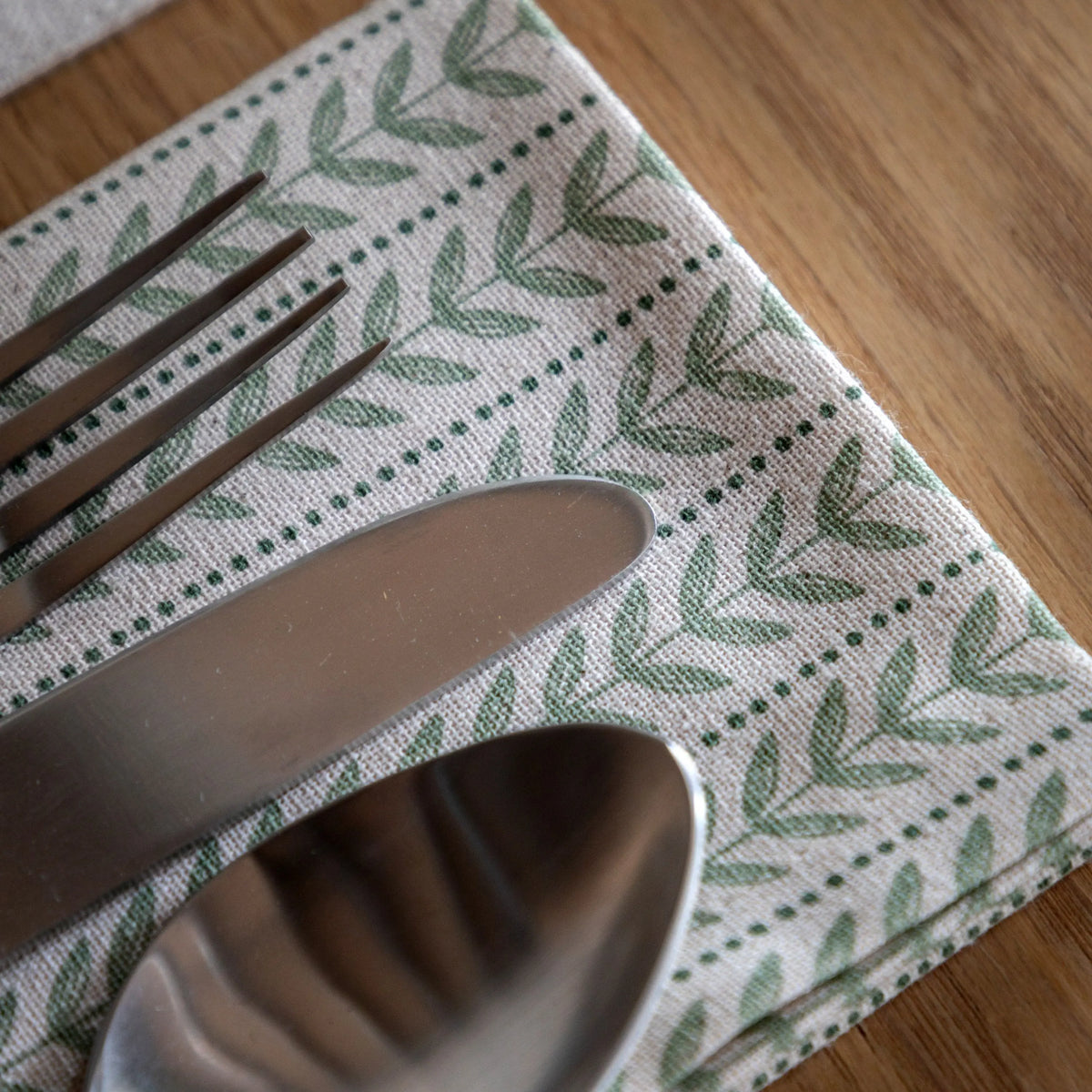 Bodhi Accessories Arbor Leaf Napkins Natural 4pk House of Isabella UK