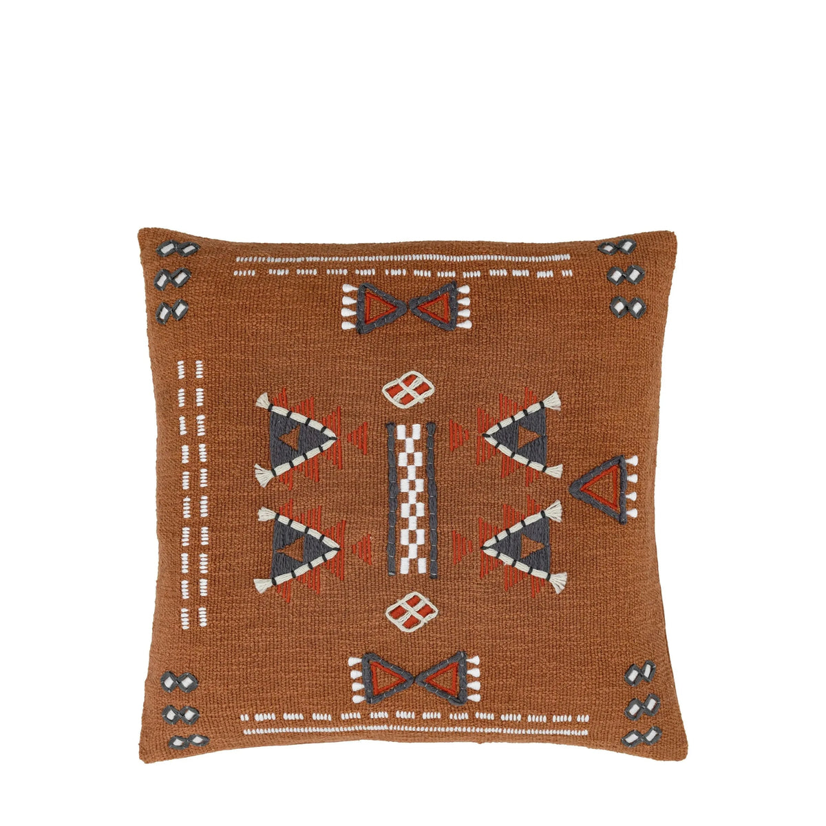 Bodhi Accessories Arlo Embellished Cushion Brown House of Isabella UK