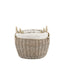 Bodhi Accessories Aro Round Lined Baskets Natural Set of 3 House of Isabella UK