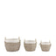 Bodhi Accessories Aro Round Lined Baskets Natural Set of 3 House of Isabella UK
