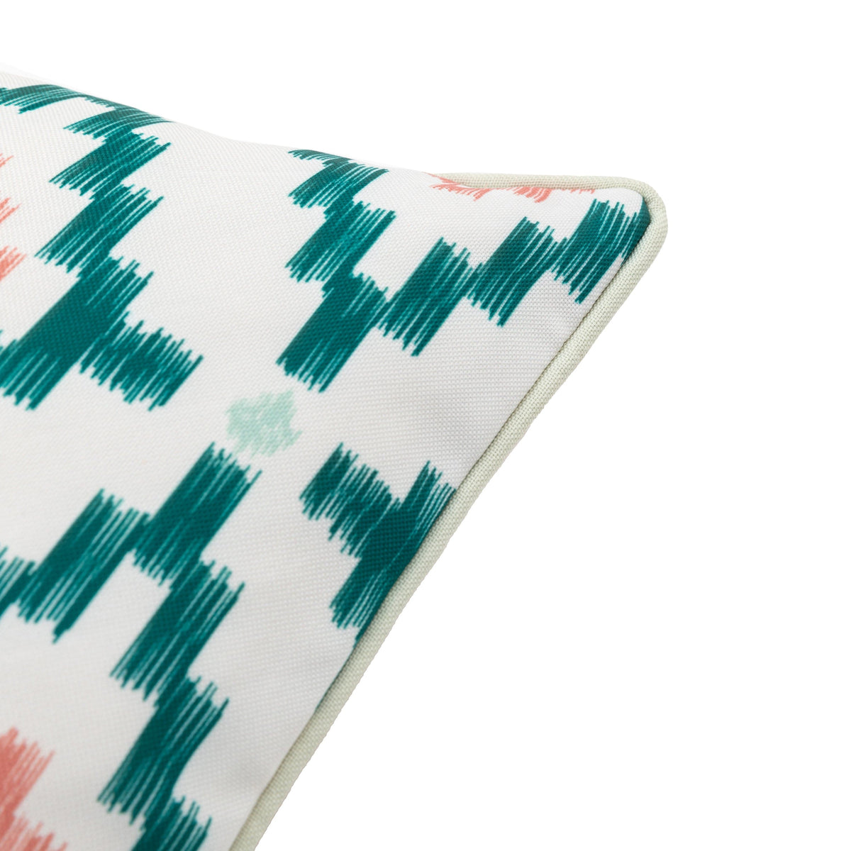 Bodhi Accessories Aroha Geo Printed Cushion Green House of Isabella UK