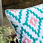 Bodhi Accessories Aroha Geo Printed Cushion Green House of Isabella UK