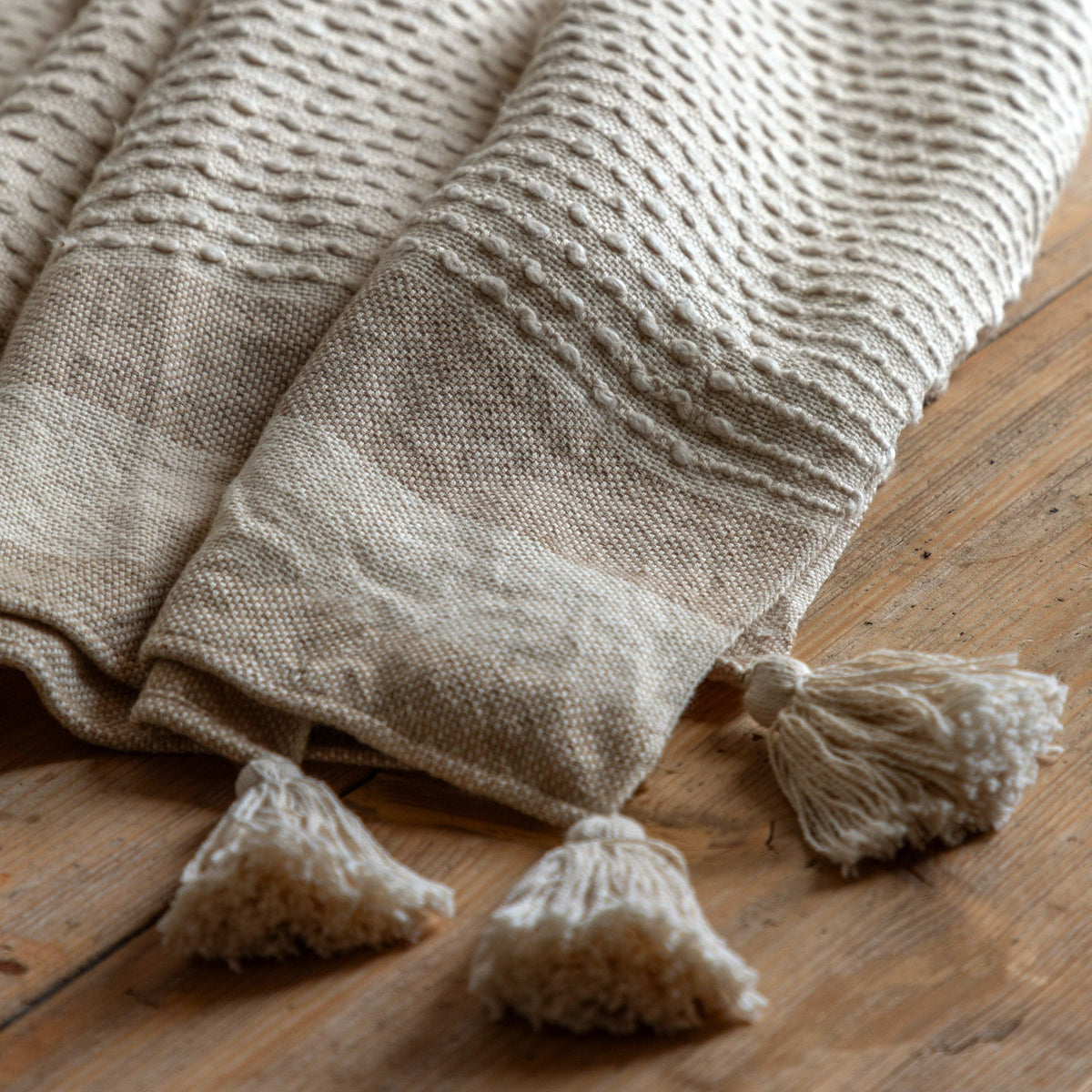 Bodhi Accessories Arya Textured Stripe Throw House of Isabella UK