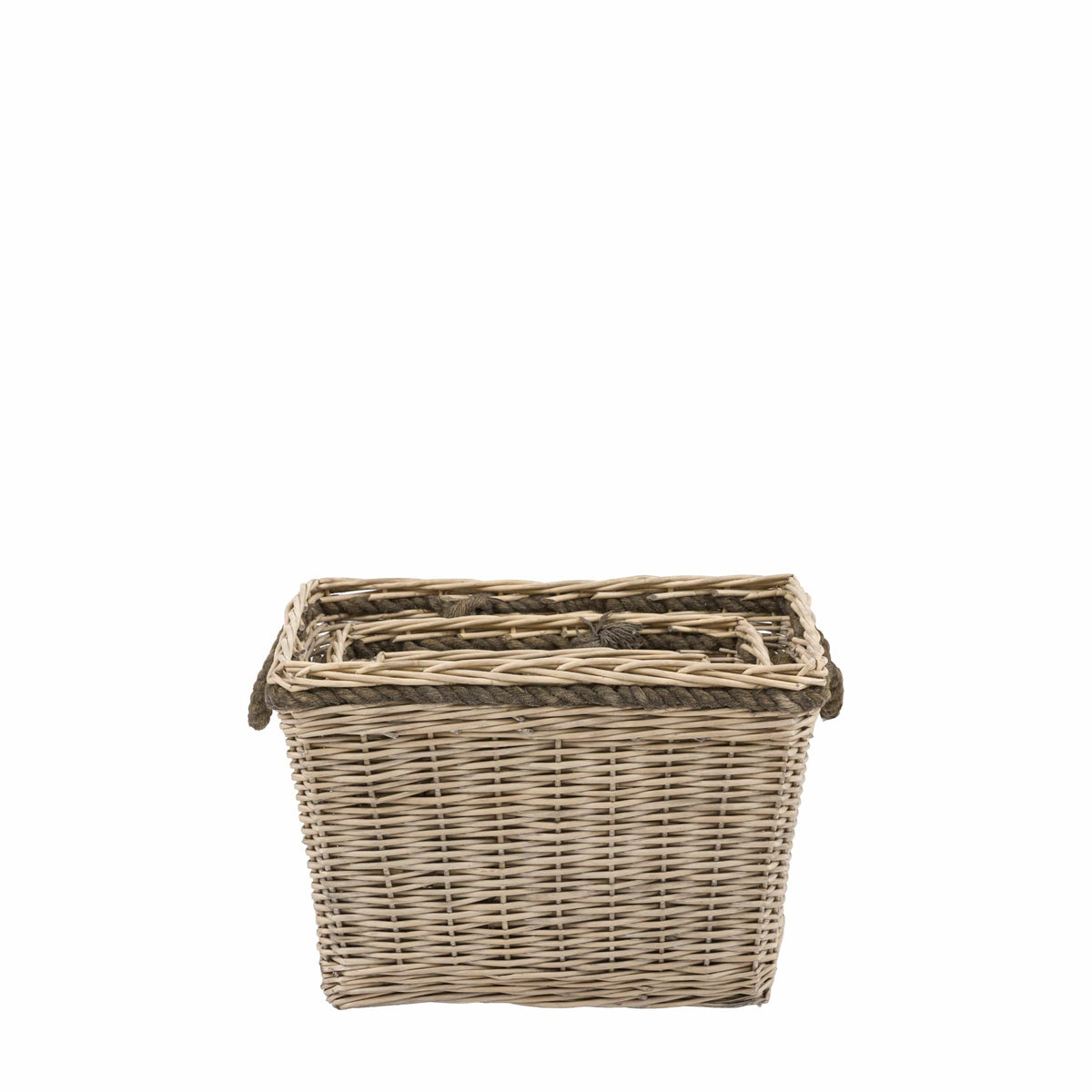 Bodhi Accessories Aspen Woven Log Basket Natural Set of 3 House of Isabella UK
