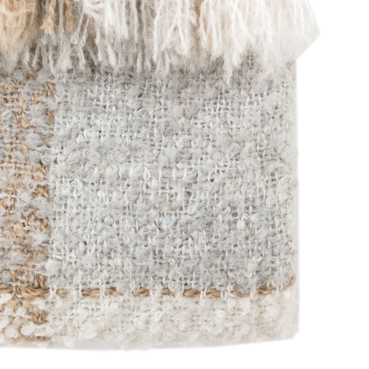 Bodhi Accessories Autumn Check Boucle Throw Natural House of Isabella UK