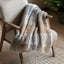 Bodhi Accessories Autumn Check Boucle Throw Natural House of Isabella UK