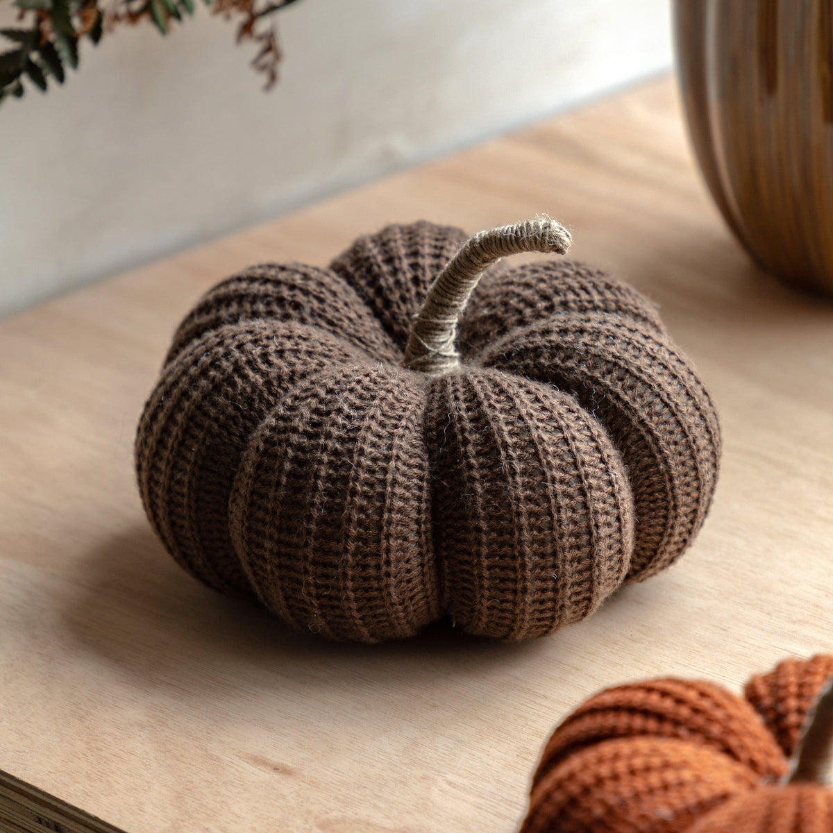 Bodhi Accessories Autumn Knitted Pumpkin Brown House of Isabella UK