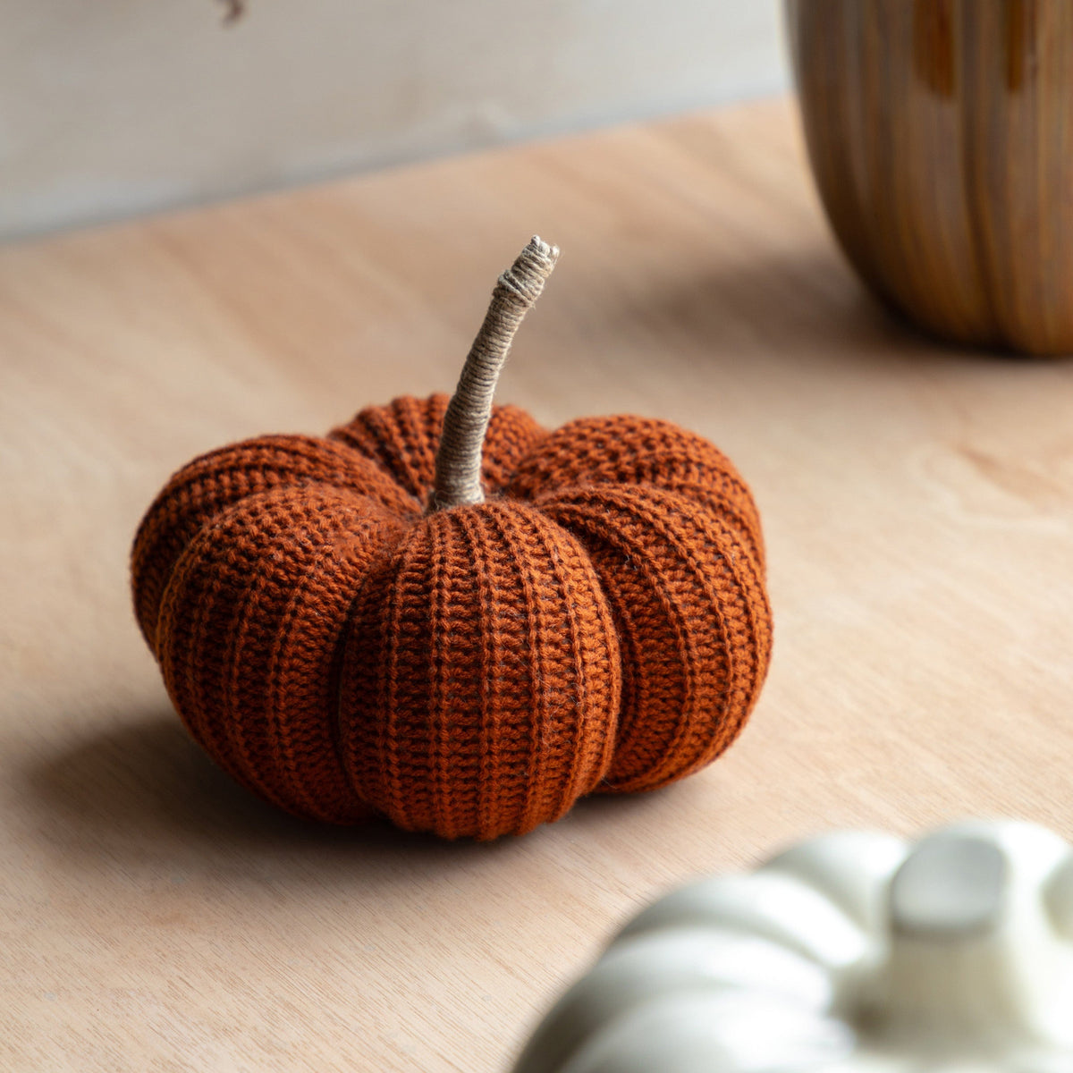 Bodhi Accessories Autumn Knitted Pumpkin Rust House of Isabella UK