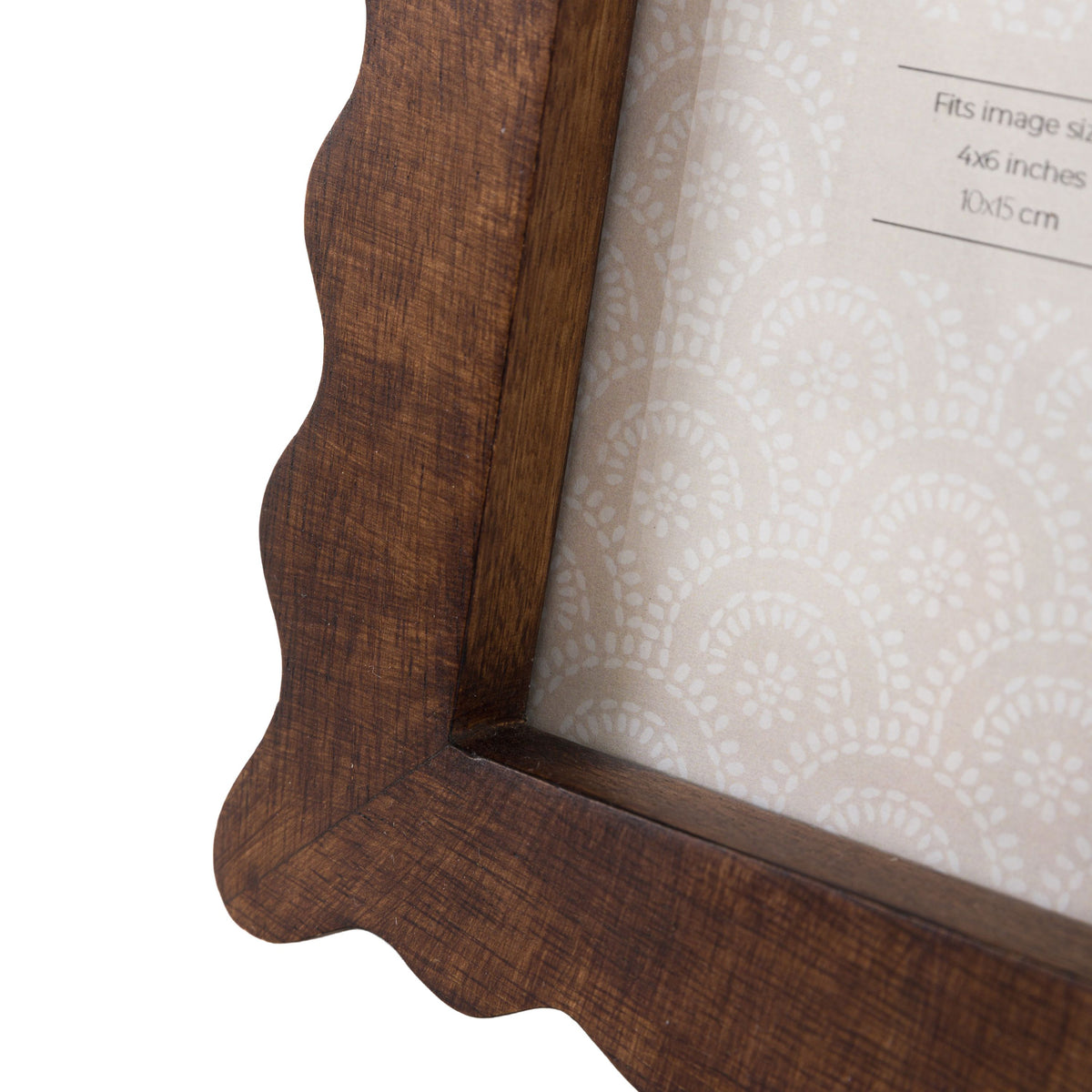 Bodhi Accessories Avila Wooden Scallop Photo Frame 6x4 House of Isabella UK