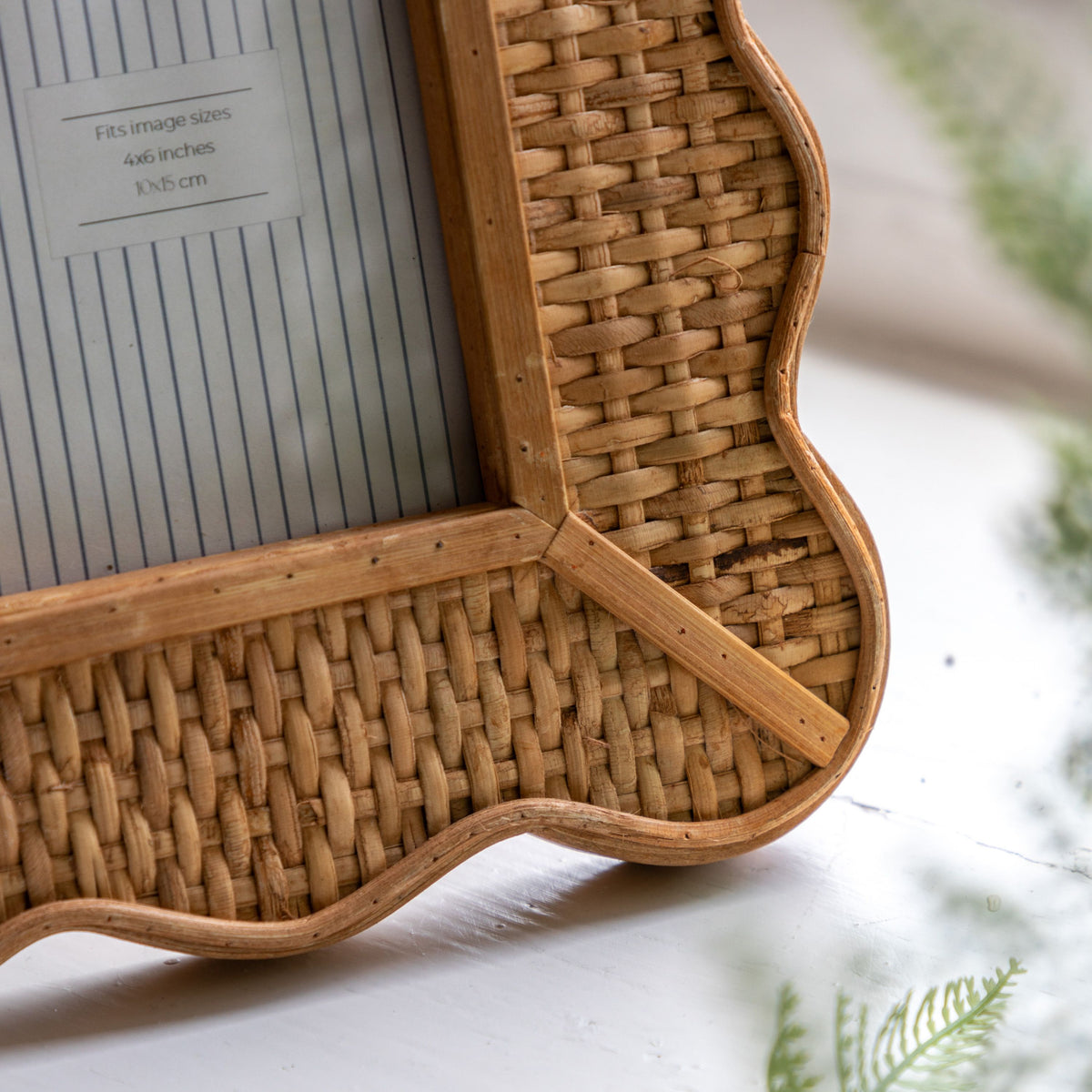 Bodhi Accessories Ayora Rattan Photo Frame 6x4 House of Isabella UK
