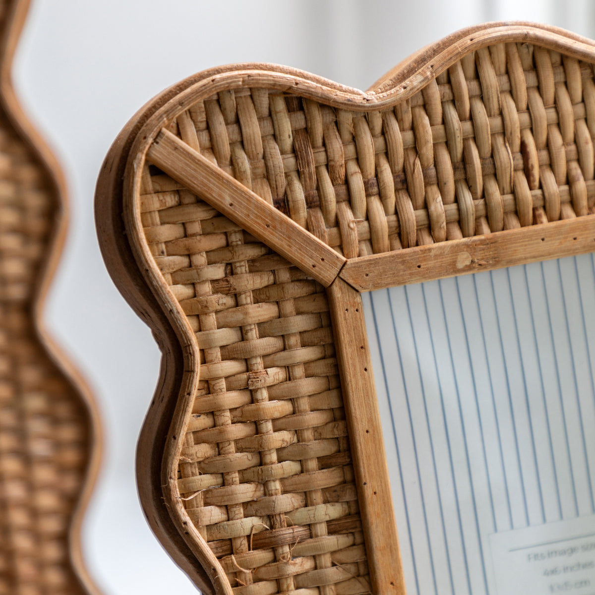 Bodhi Accessories Ayora Rattan Photo Frame 6x4 House of Isabella UK