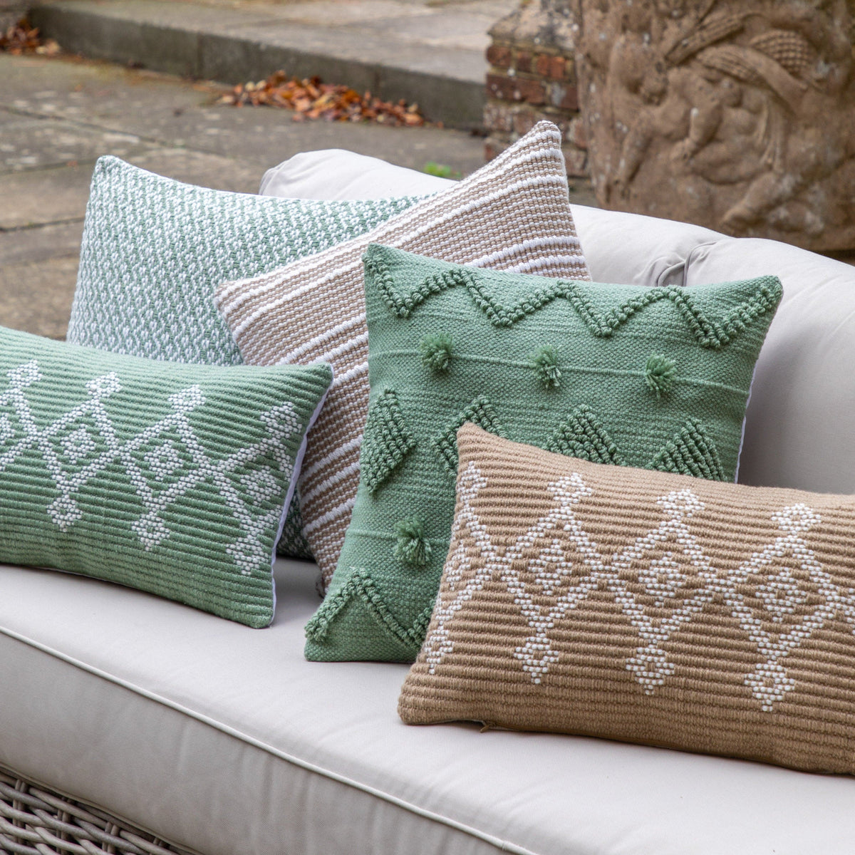 Bodhi Accessories Ayr Cushion Cover Sage House of Isabella UK