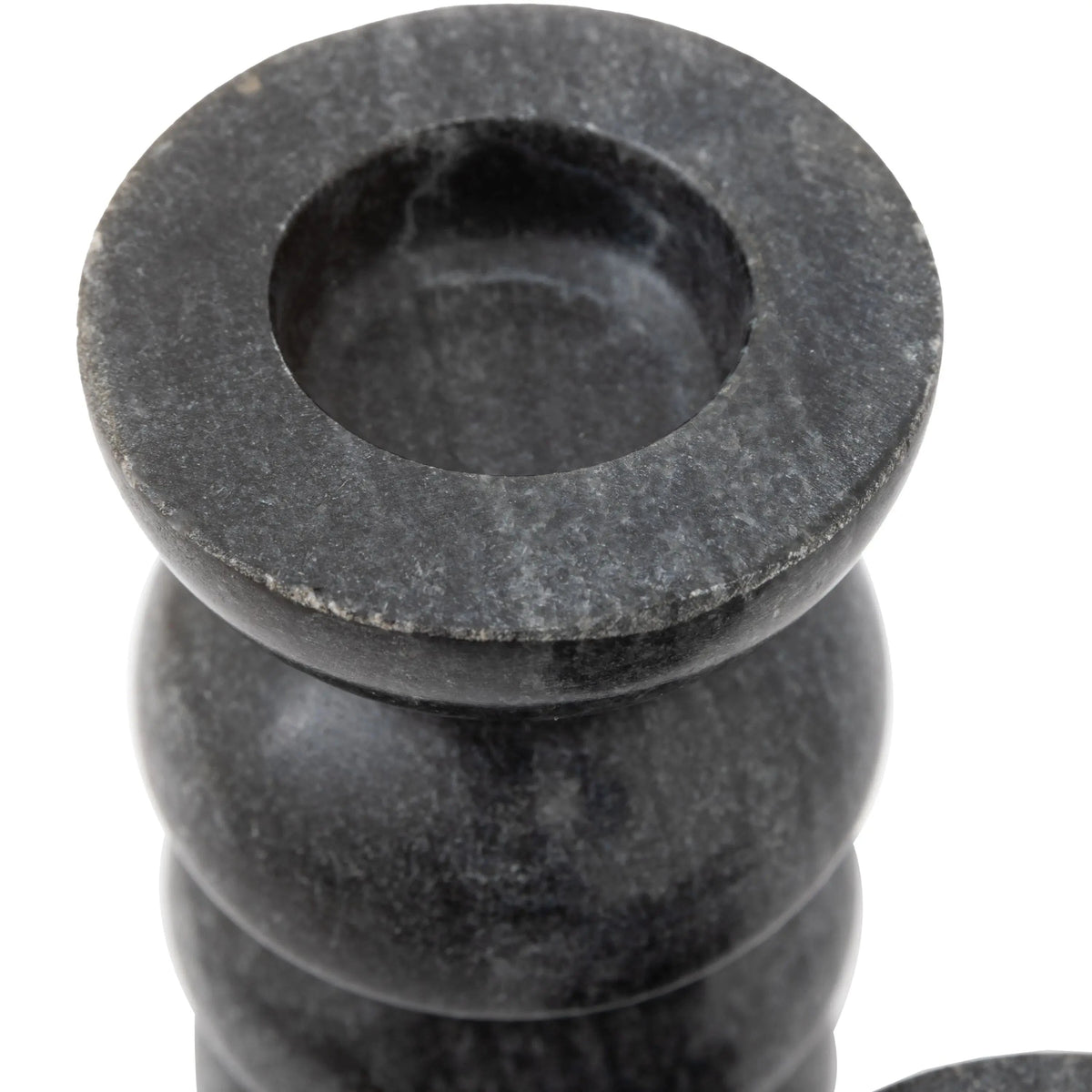 Bodhi Accessories Azuaga Marble Candlestick Grey Set of 2 House of Isabella UK