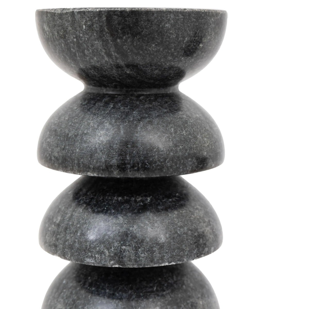 Bodhi Accessories Azuaga Marble Candlestick Grey Set of 2 House of Isabella UK